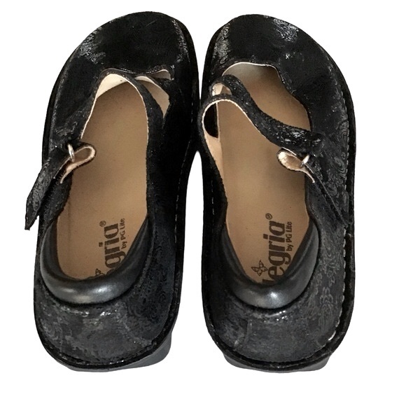 Alegria Women's Black Leather Paisley Mary Jane Shoes JIL 561 Size EU 38 - Picture 4 of 8